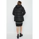 Black Luxe Heeded 3/4 Length Puffer Jacket