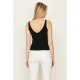 Black Button Detail Knit Vest