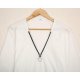 Chic Zipper V-Neck Long Sleeve Long Tee