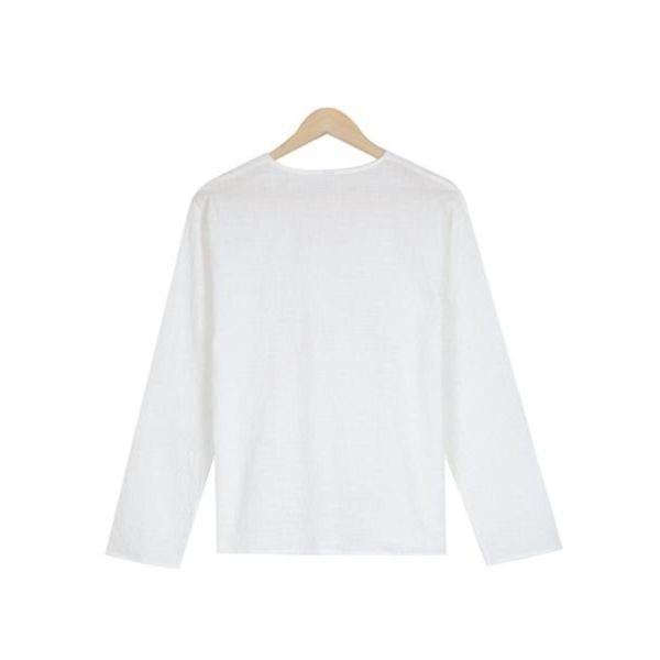 Star Collar Fresh White Top