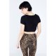 Black Eyelash Rib Crop Jumper