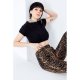 Black Eyelash Rib Crop Jumper