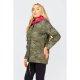 Camo Green Parka Coat With Pink Faux Fur Trim