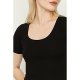 Black Scoop Neck Tee