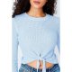 Baby Blue Tie Front Jumper