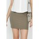 Khaki Textured Rib Mini Skirt