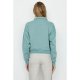 Jade Green Zip Neck Sweat