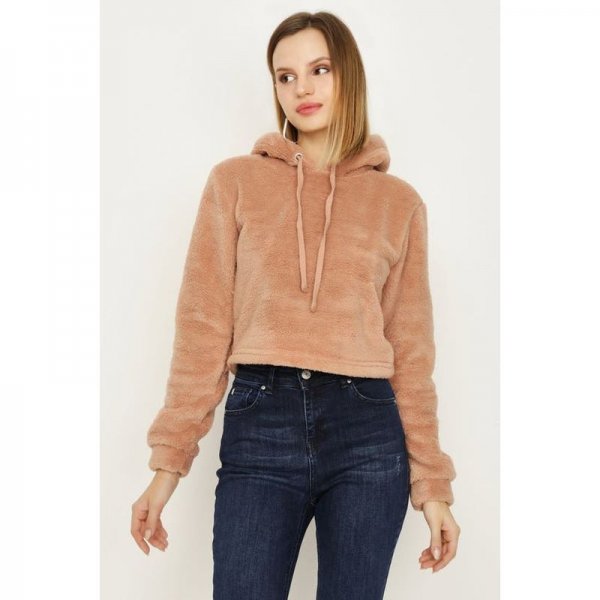 Praline Faux Fur Hoodie