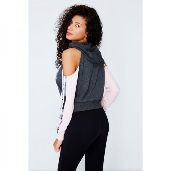 Charcoal Awesome Cold Shoulder Hoodie