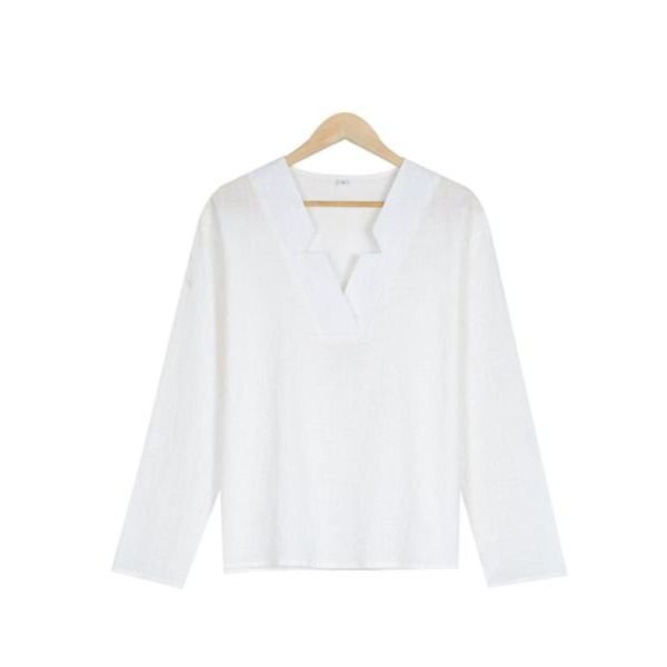 Star Collar Fresh White Top