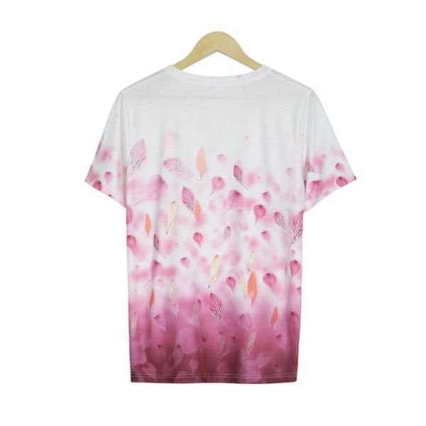 Sweet Pink Print Short Sleeve Top