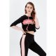 Black-Pink Forever Never Crop Hoodie